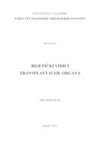 Bioetički vidici transplantacije organa