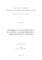 Franklova logoterapija i Ivančićeva hagioterapija - neke sličnosti i razlike