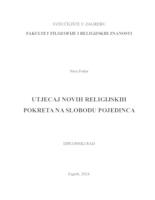 Utjecaj novih religijskih pokreta na slobodu pojedinca