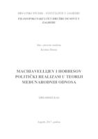 Machijavellijev i Hobbesov politički realizam u teoriji međunarodnih odnosa 