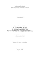 prikaz prve stranice dokumenta Uloga finalnosti u shvaćanju bitka kod hrvatskih neoskolastika