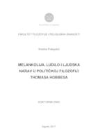 prikaz prve stranice dokumenta Melankolija, ludilo i ljudska narav u političkoj filozofiji Thomasa Hobbesa