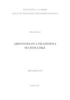 prikaz prve stranice dokumenta Aristotelova filozofija matematike