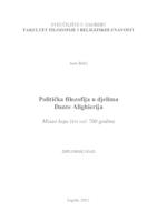 prikaz prve stranice dokumenta Politička filozofija u djelima Dante Alighierija. Misao koja živi već 700 godina