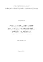 prikaz prve stranice dokumenta Poimanje pravednosti u političkim filozofijama J. Rawlsa i R. Nozicka