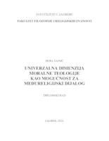 prikaz prve stranice dokumenta Univerzalna dimenzija moralne teologije kao mogućnost za međureligijski dijalog