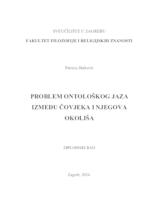 prikaz prve stranice dokumenta Problem ontološkog jaza između čovjeka i njegova okoliša