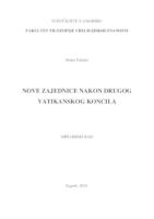 prikaz prve stranice dokumenta Nove zajednice nakon Drugog vatikanskog koncila