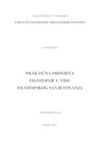 prikaz prve stranice dokumenta Praktična primjena filozofije u vidu filozofskog savjetovanja