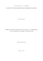 prikaz prve stranice dokumenta Modeli odnosa religije i znanosti I. G. Barboura s naglaskom na model integracije