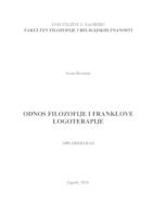 prikaz prve stranice dokumenta Odnos filozofije i Franklove logoterapije