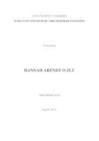 prikaz prve stranice dokumenta Hannah Arendt o zlu