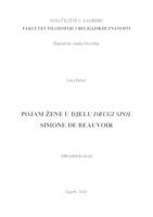 prikaz prve stranice dokumenta Pojam žene u djelu Drugi spol Simone De Beavoir