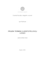 prikaz prve stranice dokumenta Prazni termini u Aristotelovoj logici